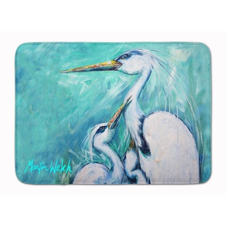 Carolines Treasures Mothers Love White Crane Machine Washable Memory Foam Mat MW1159RUG